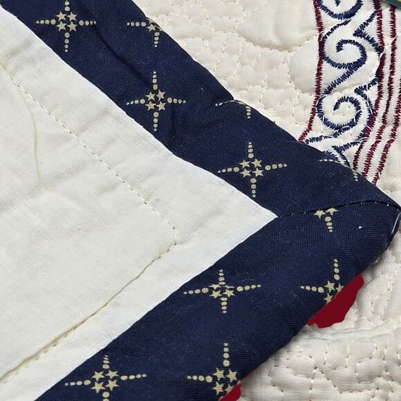 Patriotic Cracker Barrel Liberty Pillow Shams x2 American Eagle Red White & Blue - Picture 10 of 13